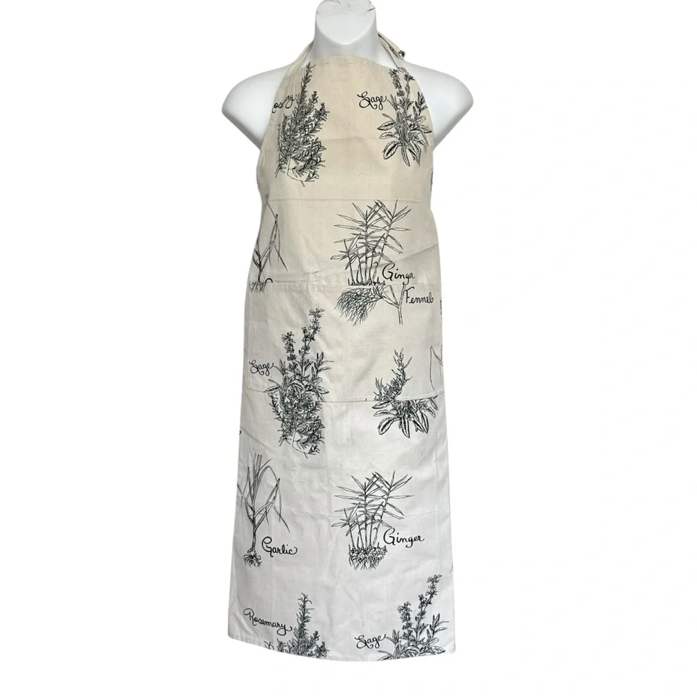 Kidmet Herb Patterned Kitchen Apron